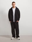 AIR SPACE Oversize Zip Up Hoodie, Black product photo View 09 S