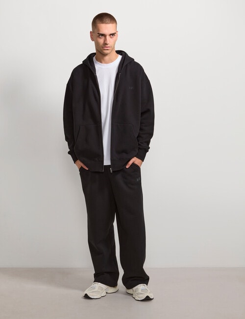 AIR SPACE Oversize Zip Up Hoodie, Black product photo View 09 L