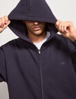 AIR SPACE Oversize Zip Up Hoodie, Navy product photo