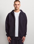 AIR SPACE Oversize Zip Up Hoodie, Navy product photo View 06 S