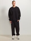 AIR SPACE Oversize Crew Pullover, Black product photo