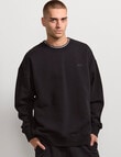 AIR SPACE Oversize Crew Pullover, Black product photo View 02 S