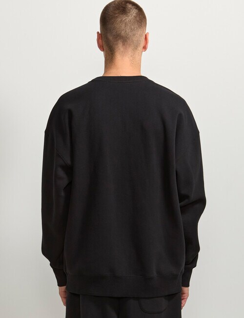 AIR SPACE Oversize Crew Pullover, Black product photo View 03 L