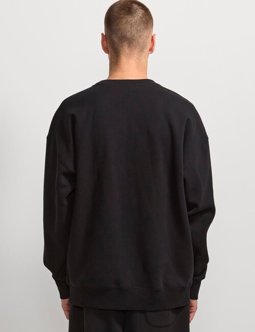 AIR SPACE Oversize Crew Pullover, Black product photo View 03 L