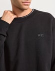 AIR SPACE Oversize Crew Pullover, Black product photo View 04 S