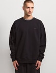 AIR SPACE Oversize Crew Pullover, Black product photo View 06 S