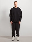 AIR SPACE Oversize Crew Pullover, Black product photo View 07 S