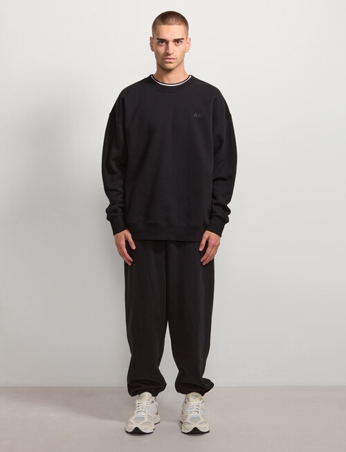 AIR SPACE Oversize Crew Pullover, Black product photo View 07 L