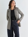 Mineral Check Ash Blazer, Black Ecru product photo