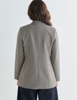 Mineral Check Ash Blazer, Black Ecru product photo View 02 S