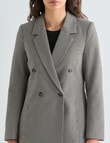 Mineral Check Ash Blazer, Black Ecru product photo View 04 S