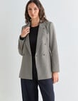Mineral Check Ash Blazer, Black Ecru product photo View 07 S
