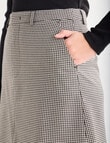 Mineral Check Ash Mini Skirt, Black Ecru product photo View 04 S