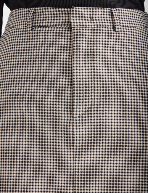 Mineral Check Ash Mini Skirt, Black Ecru product photo View 05 L