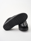 Chisel Moccasin Check Slipper, Black & Grey product photo View 03 S