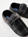 Chisel Velco Check Slipper, Grey & Black product photo View 02 S