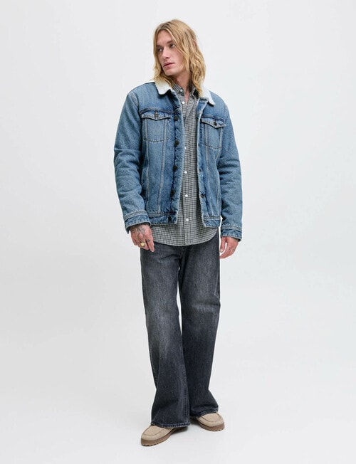 Jack & Jones College Wool Blend Bomber, Denim product photo View 02 L