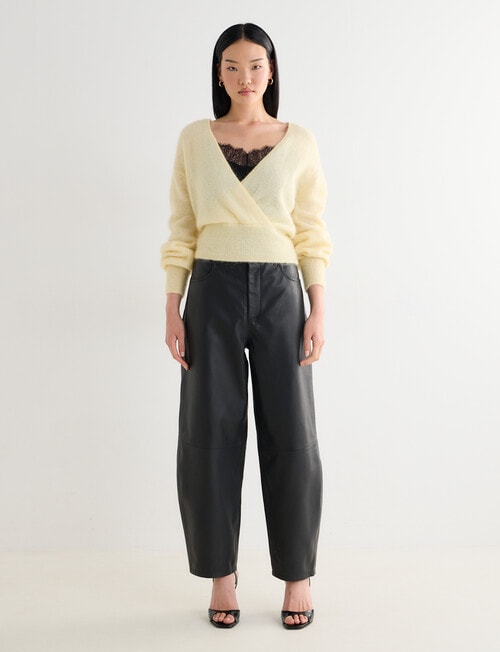 State of play Aria Wrap Mohair Blend Sweater, French Vanilla product photo View 03 L