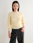 State of play Aria Wrap Mohair Blend Sweater, French Vanilla product photo View 07 S