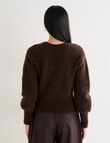 State of play Aria Wrap Mohair Blend Sweater, Milk Chocolate product photo View 02 S