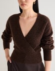 State of play Aria Wrap Mohair Blend Sweater, Milk Chocolate product photo View 05 S