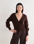 State of play Aria Wrap Mohair Blend Sweater, Milk Chocolate product photo View 06 S