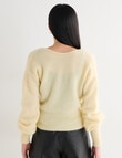State of play Aria Wrap Mohair Blend Sweater, French Vanilla product photo View 02 S
