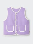 Bonds Violet Rules Quilted Vest, Purple product photo