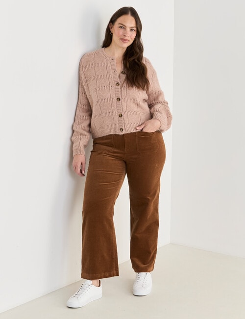 Zest Pretty Pointelle Cardigan, Dusty Blush product photo View 13 L