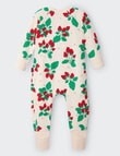 Bonds Strawberry Sweet Fields Wondersuit Zippy, Beige & Red product photo View 02 S