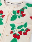 Bonds Strawberry Sweet Fields Wondersuit Zippy, Beige & Red product photo View 03 S