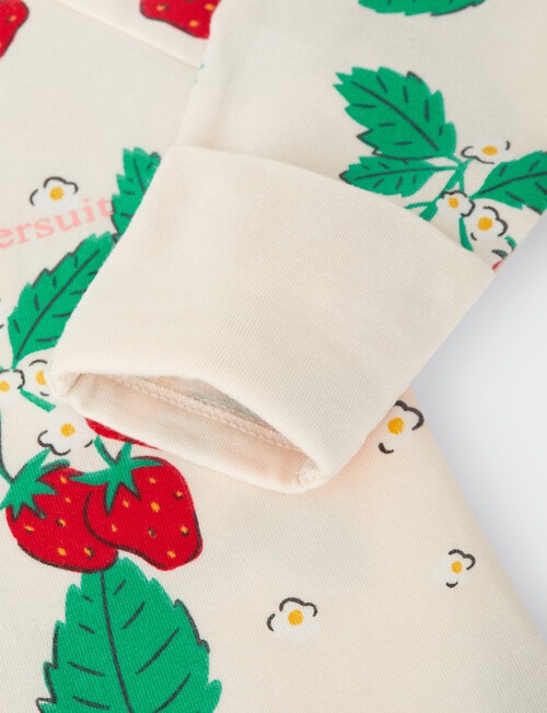 Bonds Strawberry Sweet Fields Wondersuit Zippy, Beige & Red product photo View 04 L