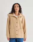 Zest Ribbed Collar Shacket, Camel product photo View 09 S