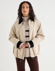Zest Cotton Blend Cord Collar Jacket, Natural product photo