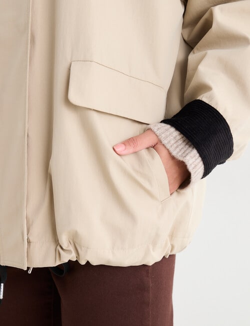 Zest Cotton Blend Cord Collar Jacket, Natural product photo View 05 L