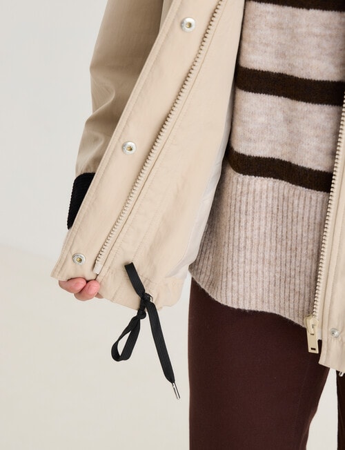 Zest Cotton Blend Cord Collar Jacket, Natural product photo View 07 L