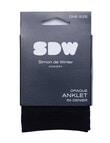 Simon De Winter Opaque Anklet, 50 Denier, Black product photo