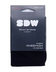 Simon De Winter Plus Knee Hi, 15 Denier, Black product photo