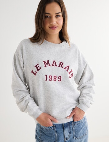 Denim Republic Le Marais Sweatshirt, Grey Marle product photo