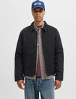 Jack & Jones College Wool Blend Bomber, Black product photo View 02 S