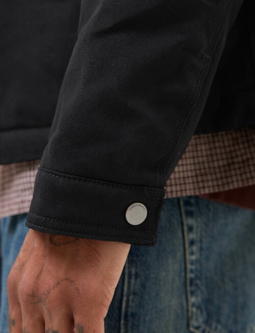 Jack & Jones College Wool Blend Bomber, Black product photo View 04 L