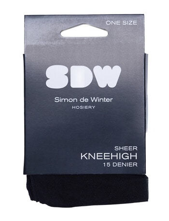 Simon De Winter Knee Hi, 15 Denier, Black product photo