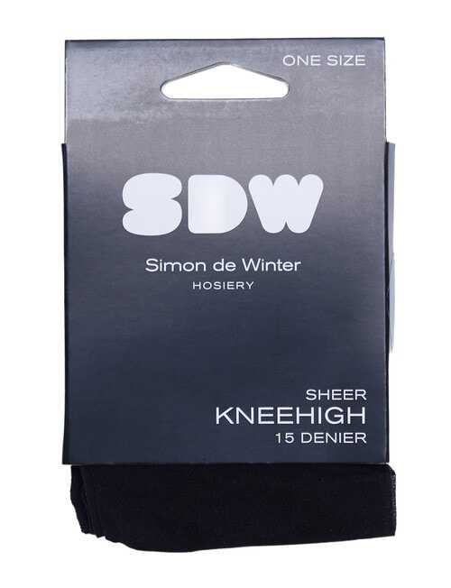 Simon De Winter Knee Hi, 15 Denier, Black product photo