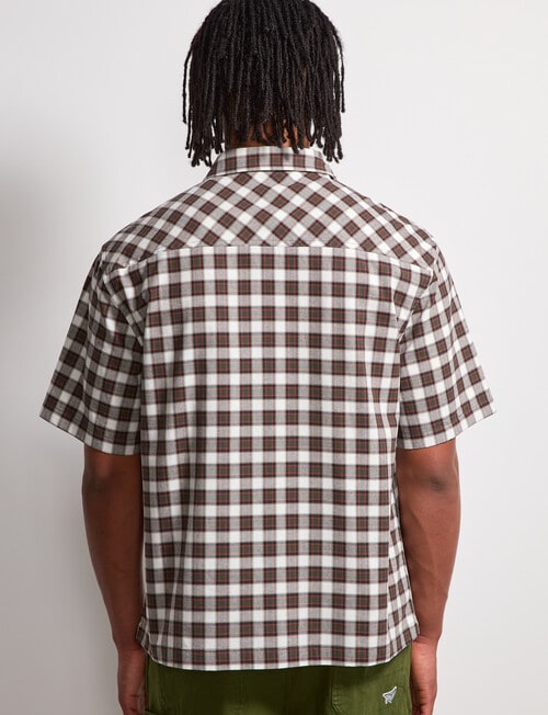 AIR SPACE Dad Check Shirt, Black product photo View 03 L