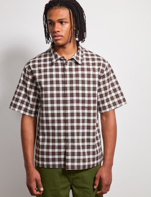 AIR SPACE Dad Check Shirt, Black product photo View 05 L