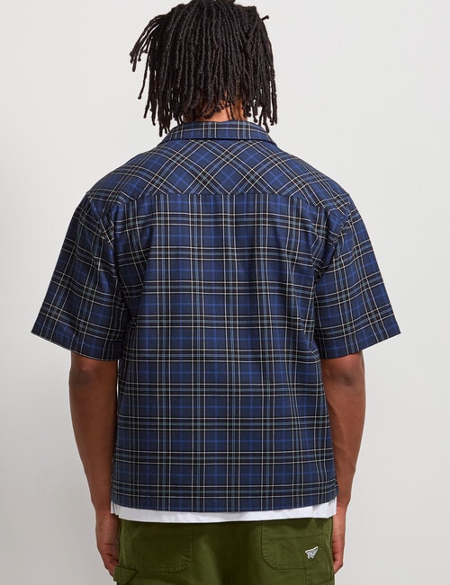 AIR SPACE Dad Check Shirt, Navy product photo View 03 L