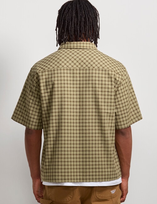 AIR SPACE Dad Check Shirt, Green product photo View 03 L