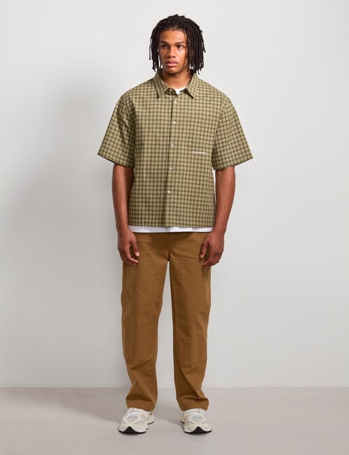 AIR SPACE Dad Check Shirt, Green product photo View 06 L
