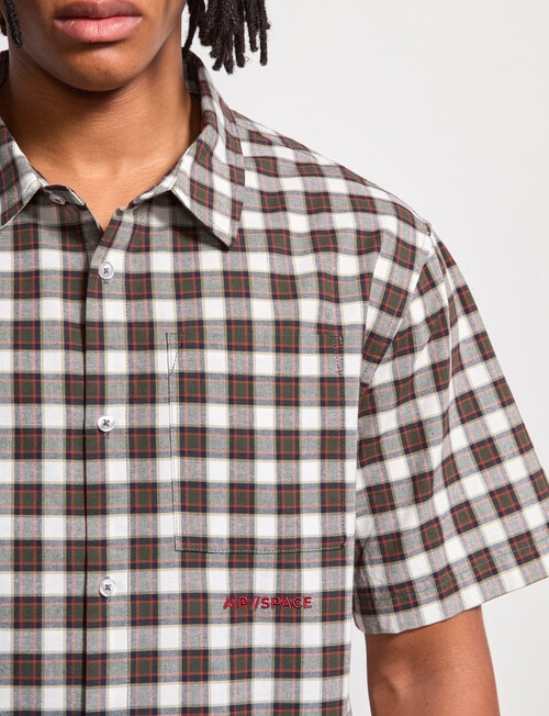 AIR SPACE Dad Check Shirt, Black product photo View 04 L