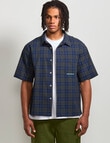 AIR SPACE Dad Check Shirt, Navy product photo View 02 S